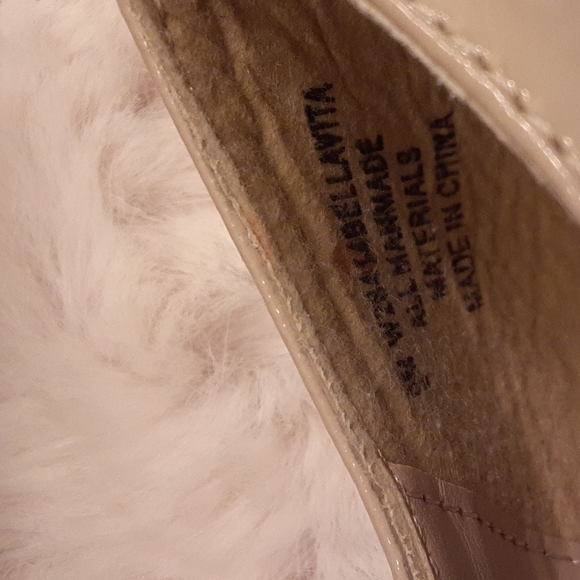 BWWOT* (w/FREE Belt in Nude) Madeline Nude Platform Pumps. Sz 9. Velcro Closure - Picture 13 of 16